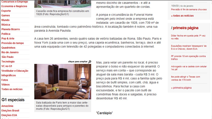Matria Globo.com bem-velado