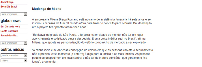 Matria Globo.com bem-velado